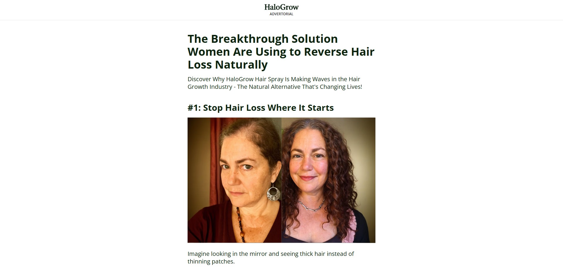 HaloGrow Hair Spray Produkt