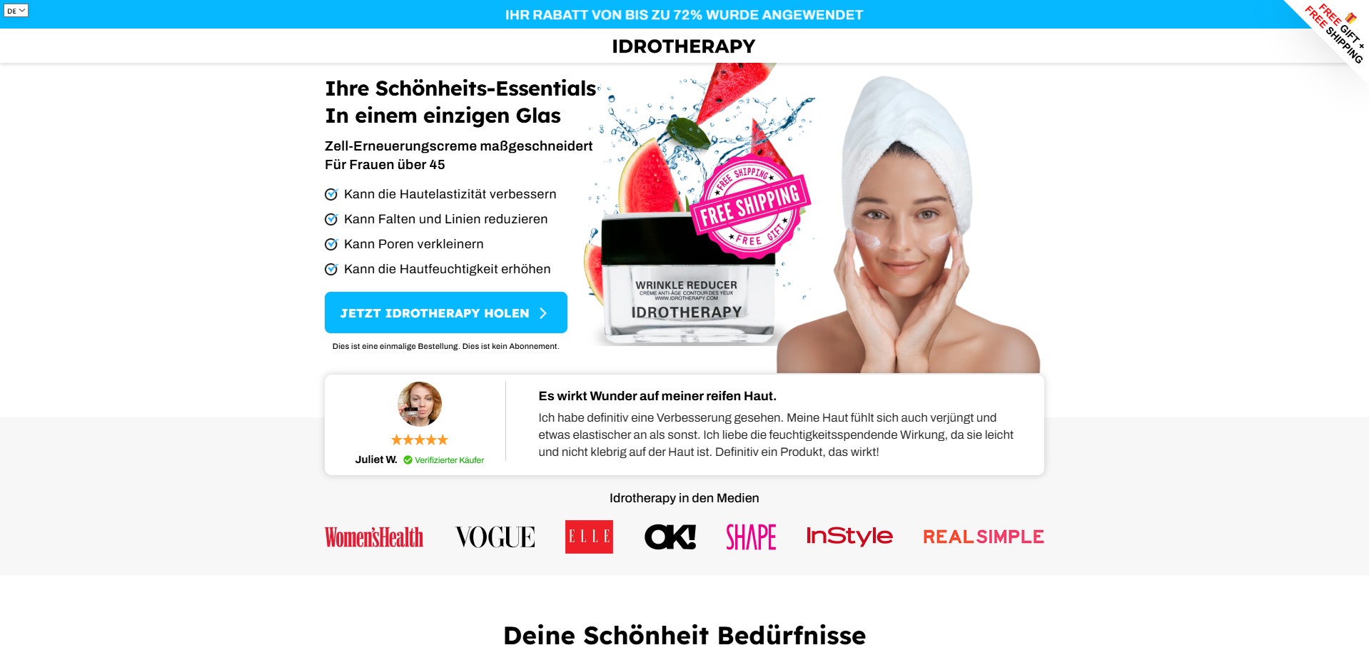 Idrotherapy Anti-Aging Cream Produkt