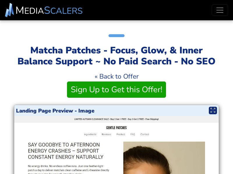 Matcha Patches Produkt