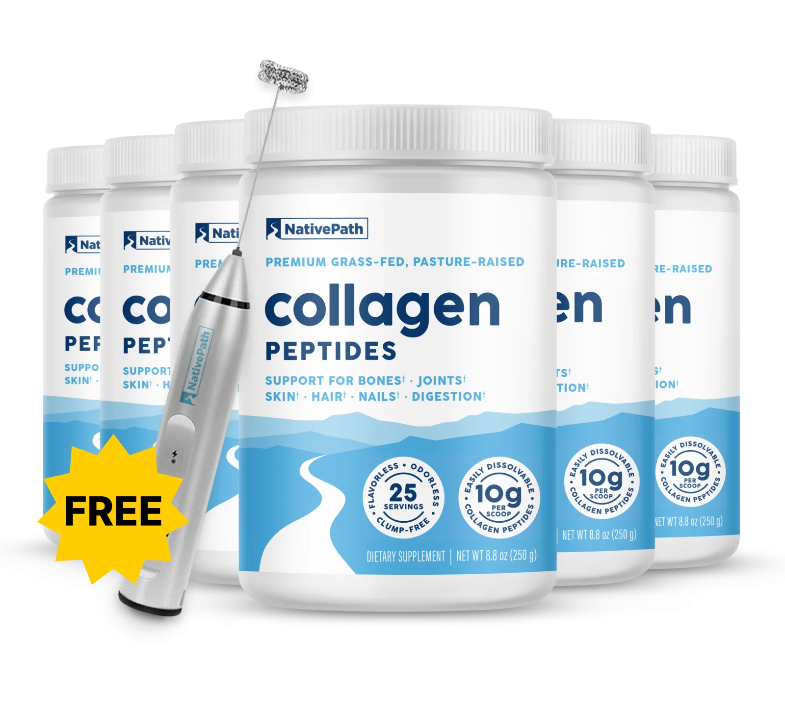 NativePath Collagen Jars GLP1 + Frother