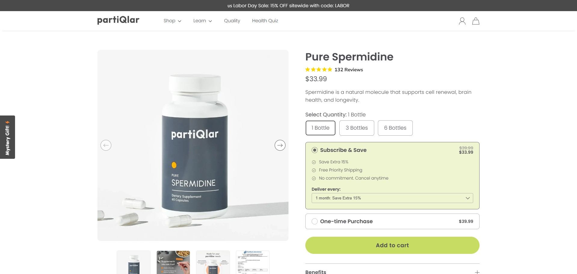 Reines Spermidin Produkt